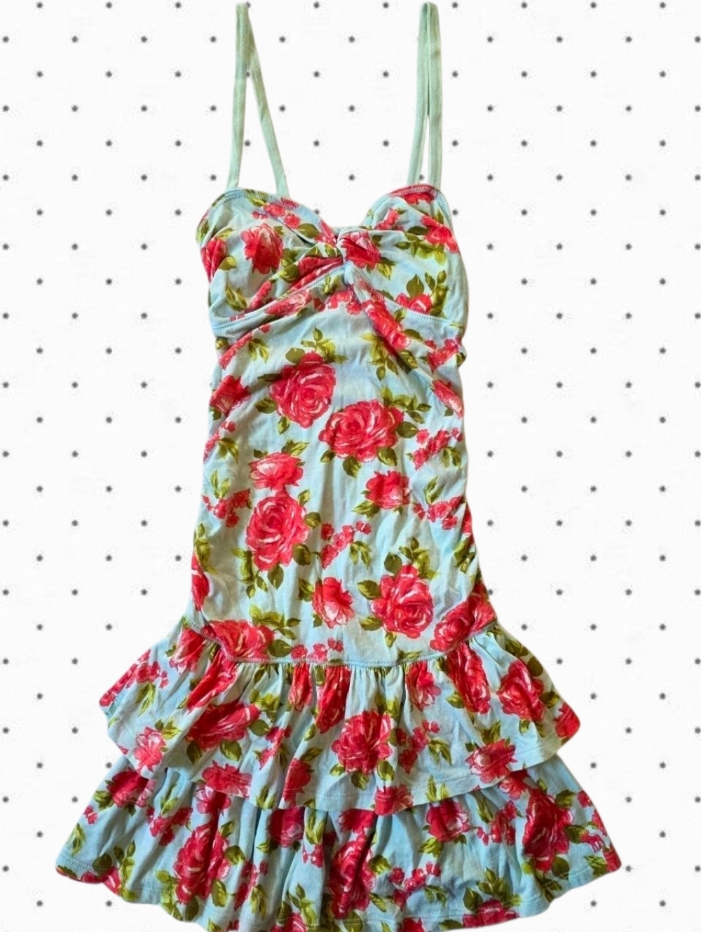 Abercrombie vintage blue floral babydoll dress